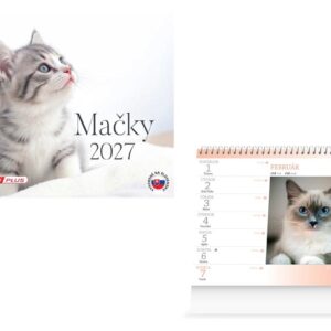 SK Kalendár 2027 stolový mini Mačky