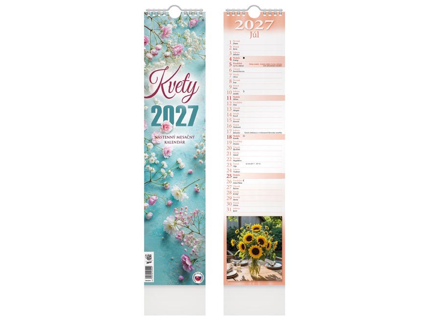 SK Kalendár 2027 viazankový Kvety - mesačný
