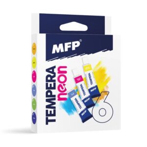 Farby temperové set 6ks 12ml NEON