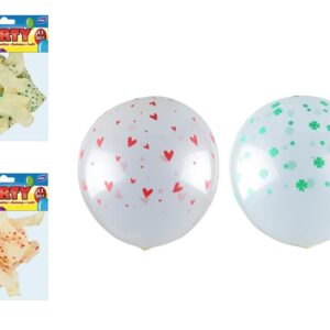 Balónik M balenie 12ks nafukovací transparent podtlač 30cm