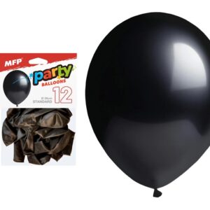 Balónik M balenie 12ks štandard 26cm čierny