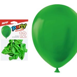 Balónik M balenie 12ks štandard 26cm zelený