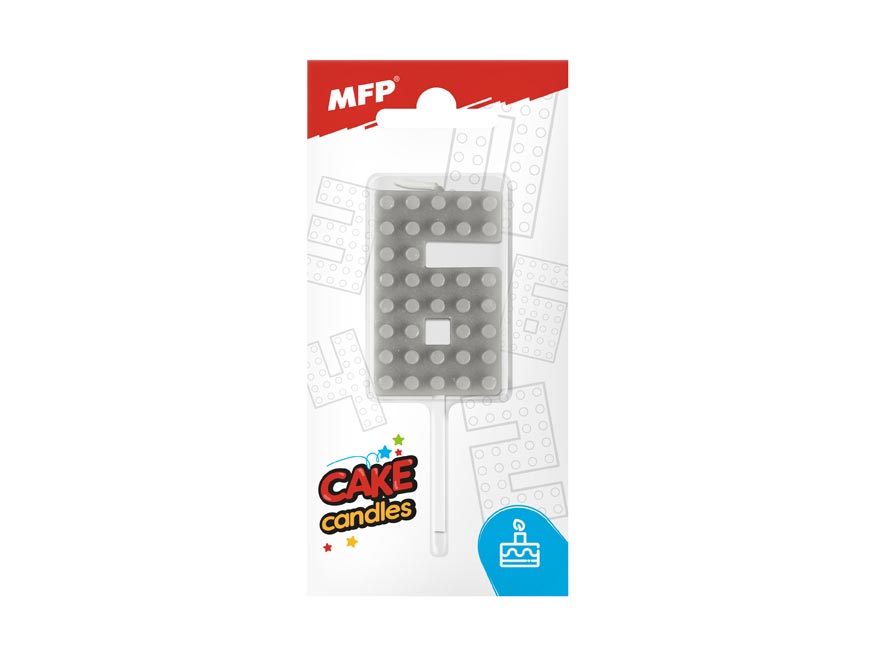 Sviečka tortová MFP blok č. 6 šedá