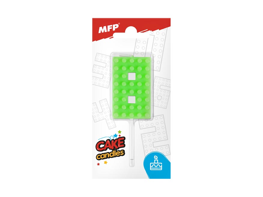 Sviečka tortová MFP blok č. 8 zelená