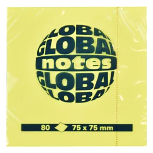 Bločky samolepiace 75x75mm 80 listov neón žlté